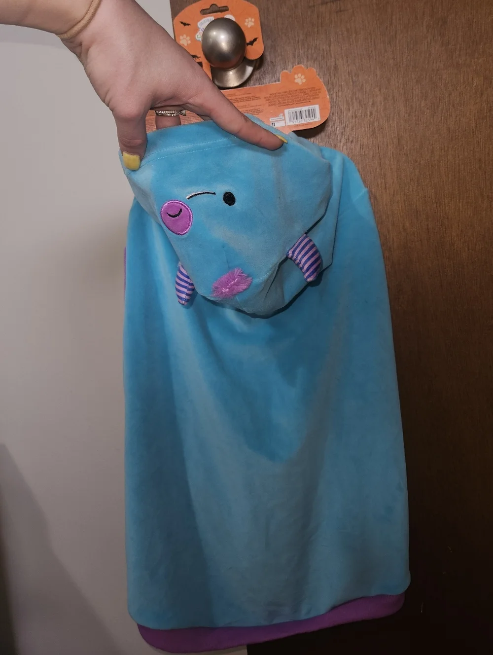 Squishmallows Rorty the Monster Teal & Purple Pet Hoodie Halloween Costume XL